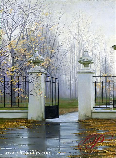 Autumn Gate painting - Alexei Butirskiy Autumn Gate art painting